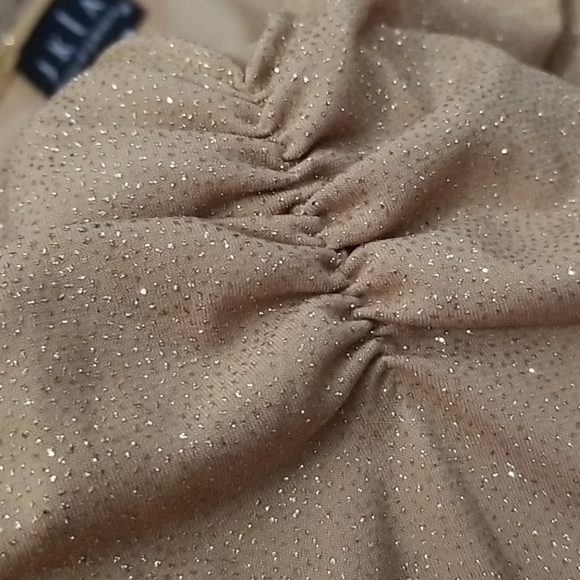 LastChance-Pretty Gold Glitter Sleeveless Tank Top-L - Picture 4 of 4